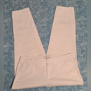 Liz Claiborne Women's Sz 6 White "Khaki" Cropped Ankle Pants, Like New